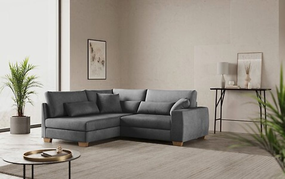 Mr. Couch Ecksofa »Helena L-Form«, Mit Federkern, wahlweise mit Bettfunktio günstig online kaufen