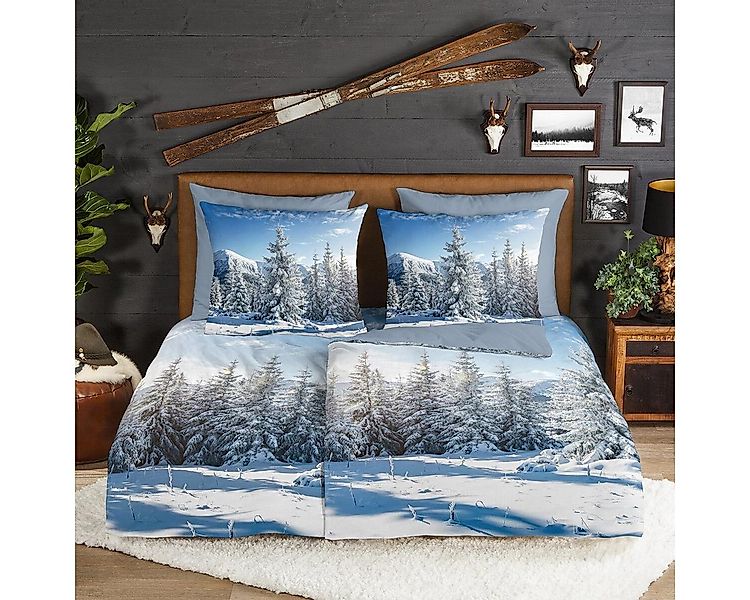 TRAUMSCHLAF Bettwäsche Winterlandschaft, Flanell, 2 teilig, besonders weich günstig online kaufen