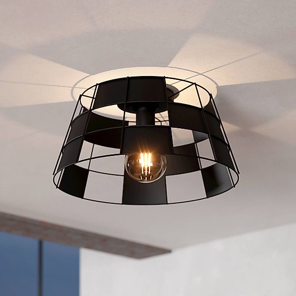 EGLO Pontefract Deckenleuchte aus Stahl, schwarz günstig online kaufen