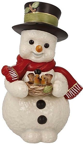 Goebel Schneemann Weihnachtsfigur - Zwitscherndes Vogelpaar, Höhe ca. 12 cm günstig online kaufen