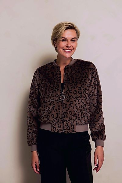 Zhrill Blouson "ZHGIULIA", mit Leoparden-Muster, kurzer moderner Schnitt günstig online kaufen