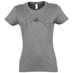 Youth Designz T-Shirt Heartbeat Mountain Damen günstig online kaufen