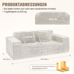 HawthyHome Sofa 2-3 Sitzer Cloud Sofa günstig online kaufen