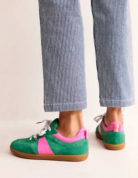 Erin Tennis-Sneaker im Retro-Stil Damen Boden, Grün Blockfarben günstig online kaufen