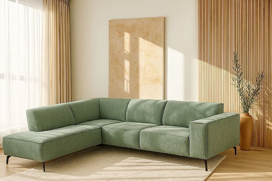 Home affaire Ecksofa "LORCAN mit Metallfüßen, Breite 275 cm, weiches Sitzge günstig online kaufen