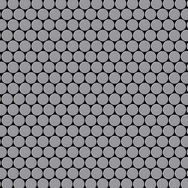 ALLOY Mosaik Fliese Massiv Metall Edelstahl Matt Grau 1,6mm Stark Penny-s-s günstig online kaufen