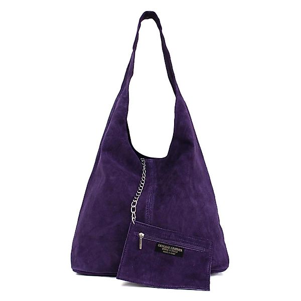 ITALYSHOP24 Schultertasche Made in Italy Damen Leder Wildleder Tasche Umhän günstig online kaufen