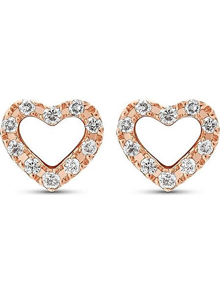 CHRIST Paar Ohrstecker CHRIST Damen-Ohrstecker 375er Roségold 20 Diamant günstig online kaufen