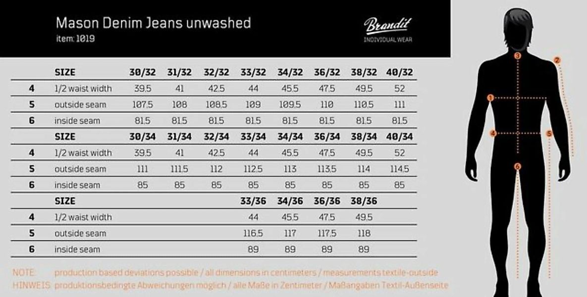Brandit Cargohose Mason Denim Jeans günstig online kaufen