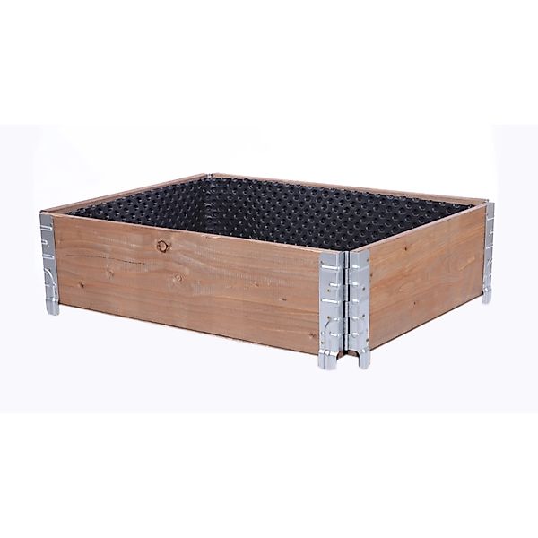 PROREGAL Hochbeetkisten GuardBox 20x80x60cm inkl. Luftfolie Braun günstig online kaufen
