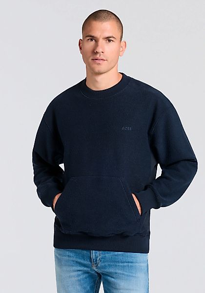 BOSS ORANGE Sweatshirt, Rundhalsausschnitt, Regular Fit, Kängurutasche günstig online kaufen