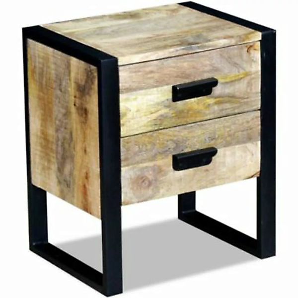 Beistelltisch Mit 2 Schubladen Mango Holz 43x33x51 Cm günstig online kaufen