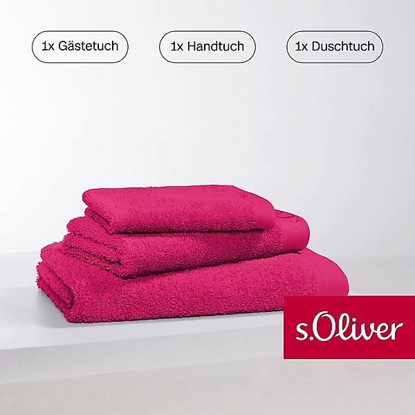 s.Oliver Handtuch Set »s. Oliver, besonders weich und saugfähig«, (Set, 3 S günstig online kaufen