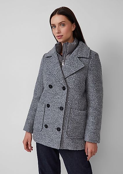 s.Oliver Funktionsjacke Bouclé-Jacke mit herausnehmbarem Steppeinsatz günstig online kaufen