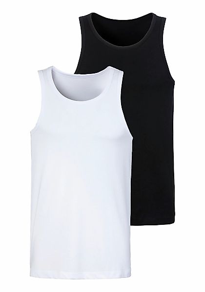John Devin Tanktop, 2 Stk. in schöner Melange-Optik günstig online kaufen