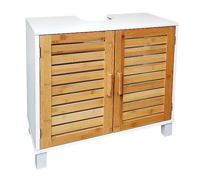 osoltus Badregal osoltus Bad Waschbecken Unterschrank Kopenhagen Bambus Hol günstig online kaufen