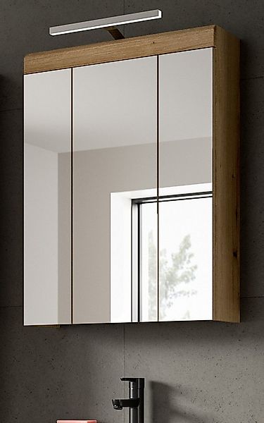 Inn.Furn Badezimmerspiegelschrank Shawn (Badspiegel in Eiche Dekor, 3-türig günstig online kaufen
