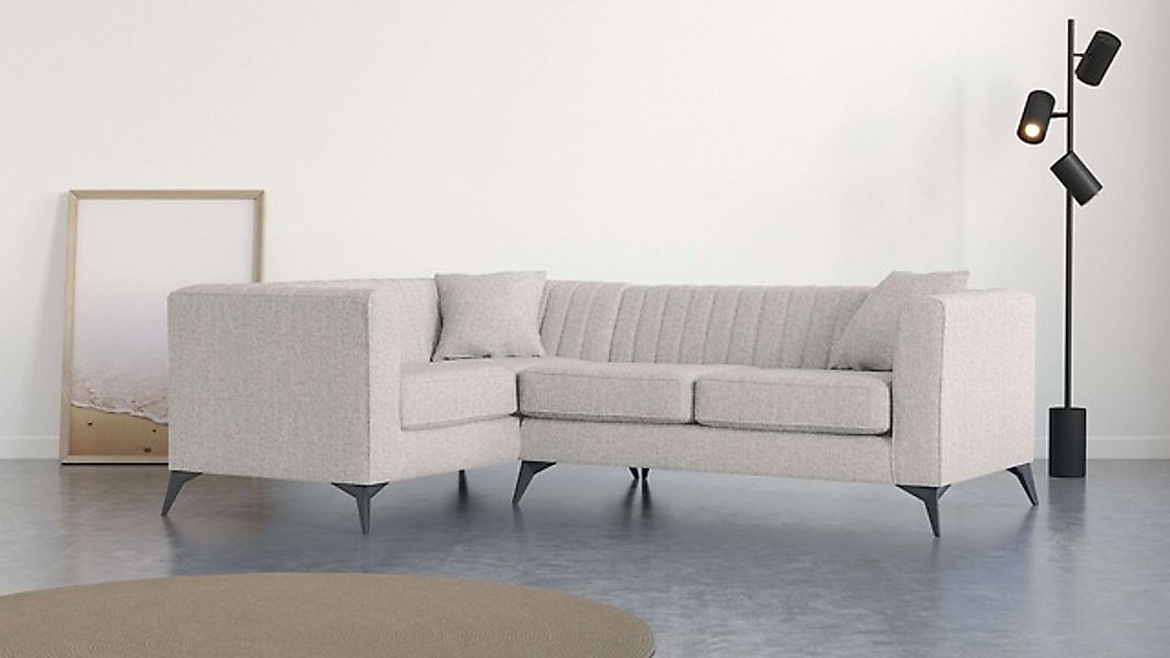 Places of Style Ecksofa »MATTHEW L-Form ideal für kleine Räume, Maße B/T/H: günstig online kaufen