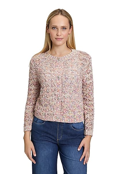 Cartoon Strickjacke Damen Strick-Cardigan mit Rundhalsausschnitt günstig online kaufen