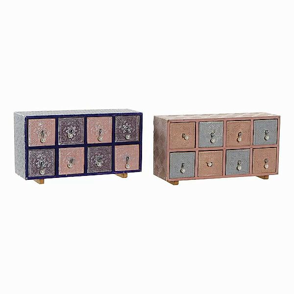 Box-schmuckkästchen Dkd Home Decor Messing Mango-holz (2 Pcs) günstig online kaufen