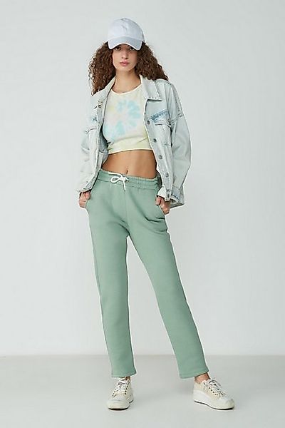 C&CITY Pyjamahose Jogginghose mit geradem Bein 901 Pistaziengrün günstig online kaufen