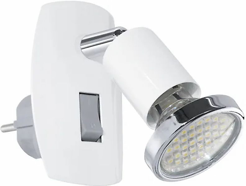EGLO Steckdosenleuchte »MINI 4 Steckerlampe - Stahl - GU10 - 1X2,8W - IP20« günstig online kaufen