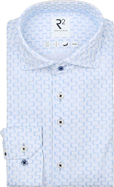 R2 Hemd Sorona Druck Hellblau - Größe 45 günstig online kaufen