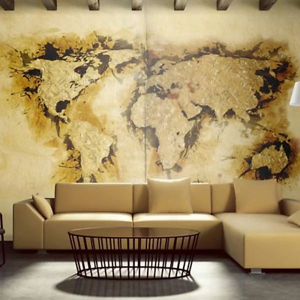 artgeist Fototapete Weltkarte der Goldgräber mehrfarbig Gr. 450 x 270 günstig online kaufen