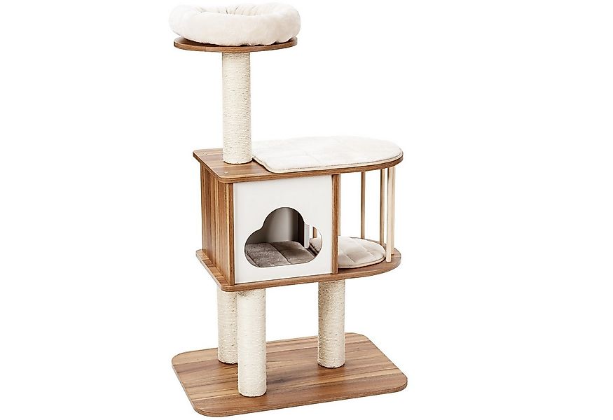 COSTWAY Kratzbaum Katzenbaum, Holz, mit waschbaren Kissen, 68x48x117cm günstig online kaufen