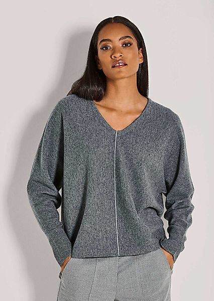 MADELEINE Strickpullover Melierter Feinstrickpullover mit Kaschmir günstig online kaufen