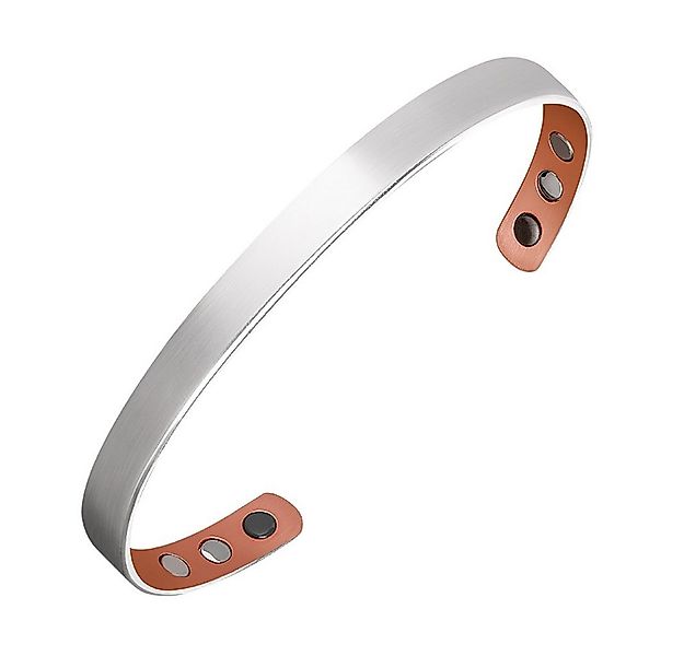 Lunavit Armband Lunavit Magnet-Kupfer-Spange Harmony Slim Silber günstig online kaufen