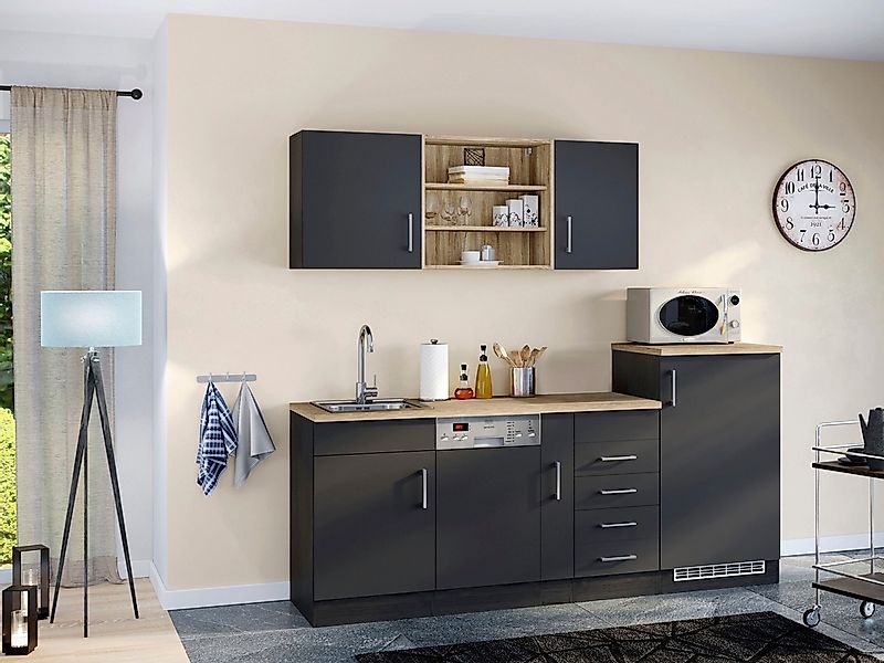 KOCHSTATION Küche "KS-Mali" Breite 210 cm, mit E-Geräten günstig online kaufen