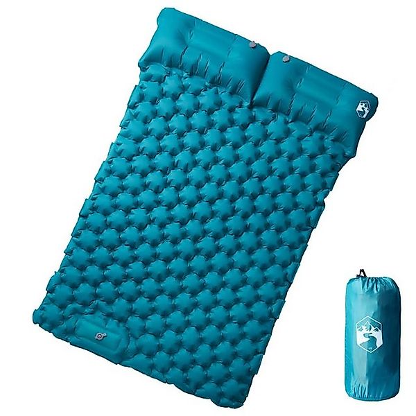 vidaXL Luftbett Doppel-Isomatte mit Kissen Selbstaufblasend Blau günstig online kaufen