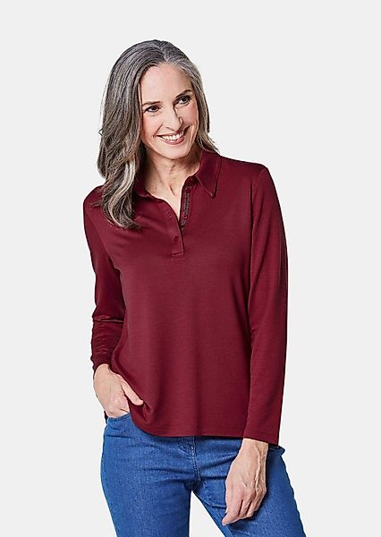 GOLDNER Poloshirt Langarm Poloshirt mit Schmuckband günstig online kaufen