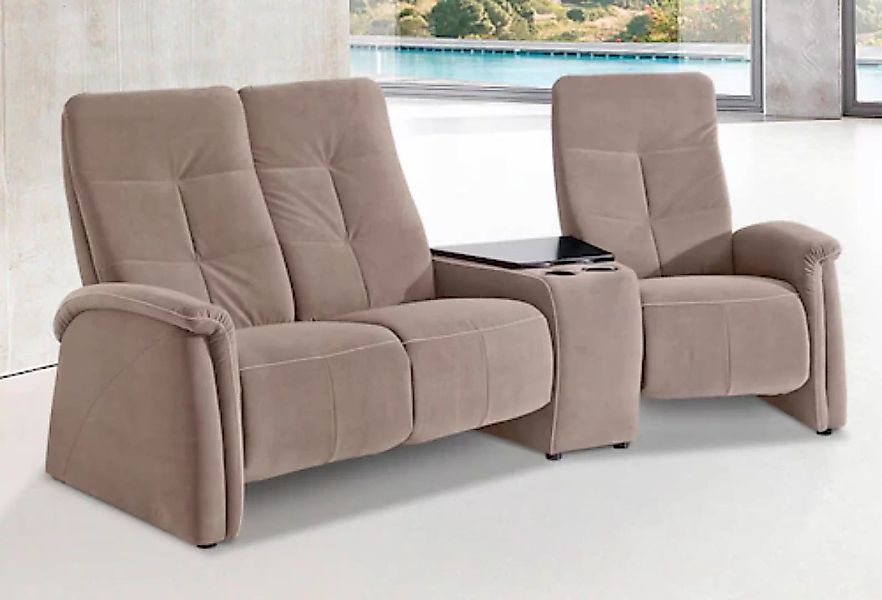 exxpo - sofa fashion 3-Sitzer "Tivoli, Kinosofa mit Tischablage und Staurau günstig online kaufen