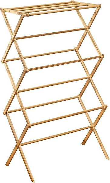 mDesign Badaccessoire-Set Wäscheständer Bambus 3 Ebenen Turmtrockner naturf günstig online kaufen