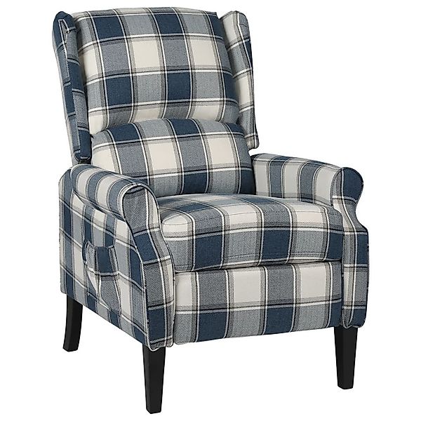 vidaXL Sessel Relaxsessel Verstellbar Blau Stoff günstig online kaufen