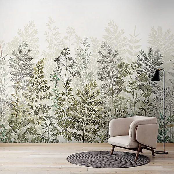 Art for the home Fototapete »Blatt-Silhouette« Motiv glatt Design Tapeten günstig online kaufen