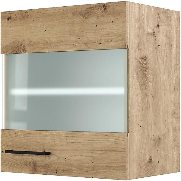 Flex-Well Exclusiv Küchen-Glas-Oberschrank Cara 50cmx55cm Artisan Eiche günstig online kaufen