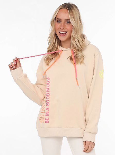 Zwillingsherz Sweatshirt, gestickter Schriftzug, Kapuze, Langarm, Känguruta günstig online kaufen