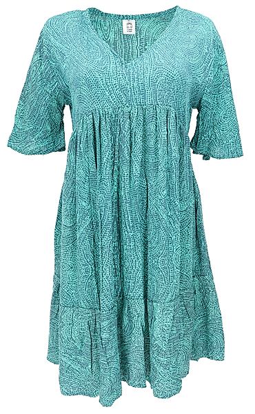 Guru-Shop Midikleid Boho Kurzarm Sommerkleid, Maxikleid,.. günstig online kaufen