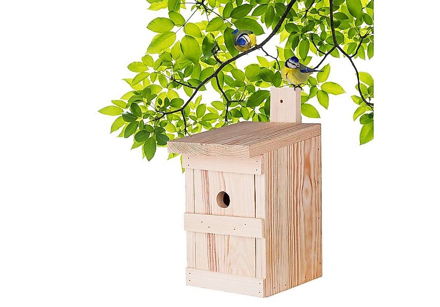 BigDean Nistkasten Vogelhaus für Meisen & Kleinvögel Massivholz 27x17x17cm günstig online kaufen