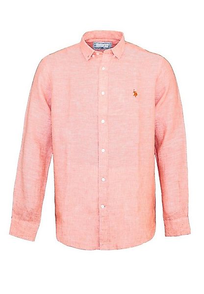 U.S. Polo Assn. Langarmhemd Hemd Leinenhemd Button Down Linenshirt günstig online kaufen