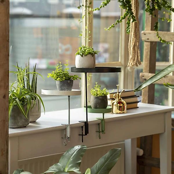 Esschert Design Blumentopfhalter Mit Klemme Rund Grün S günstig online kaufen