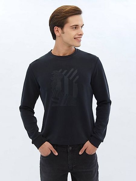 KİP Sweatshirt Schwarzes Fahrrad Rundhals Bedrucktes Sweatshirt günstig online kaufen