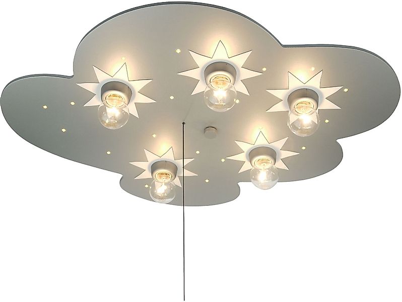 niermann Deckenleuchte »Wolke titan«, 5 flammig, Leuchtmittel E14   ohne Le günstig online kaufen