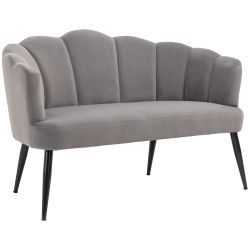 HOMCOM 2-Sitzer Sofa mit Armlehne, Muschelartige günstig online kaufen