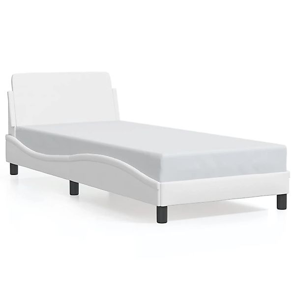 vidaXL Bettgestell Dover Weiß 80x200 cm Kunstleder 373079 günstig online kaufen