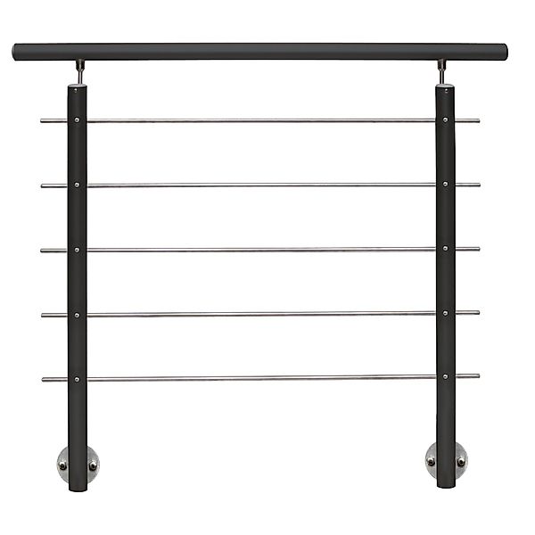 Treba Geländer-Set AB9 Seitliche Montage 150 cm Aluminium Anthrazit günstig online kaufen