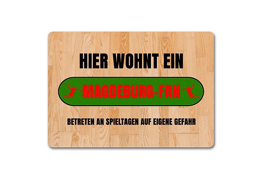 speecheese Fußmatte Hier wohnt ein Magdeburg Fan Fußmatte in 35x50 cm ohne günstig online kaufen